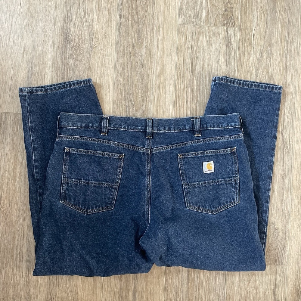 Carhartt Men's Denim Jeans Relaxed Fit 42x30 Medium Blue